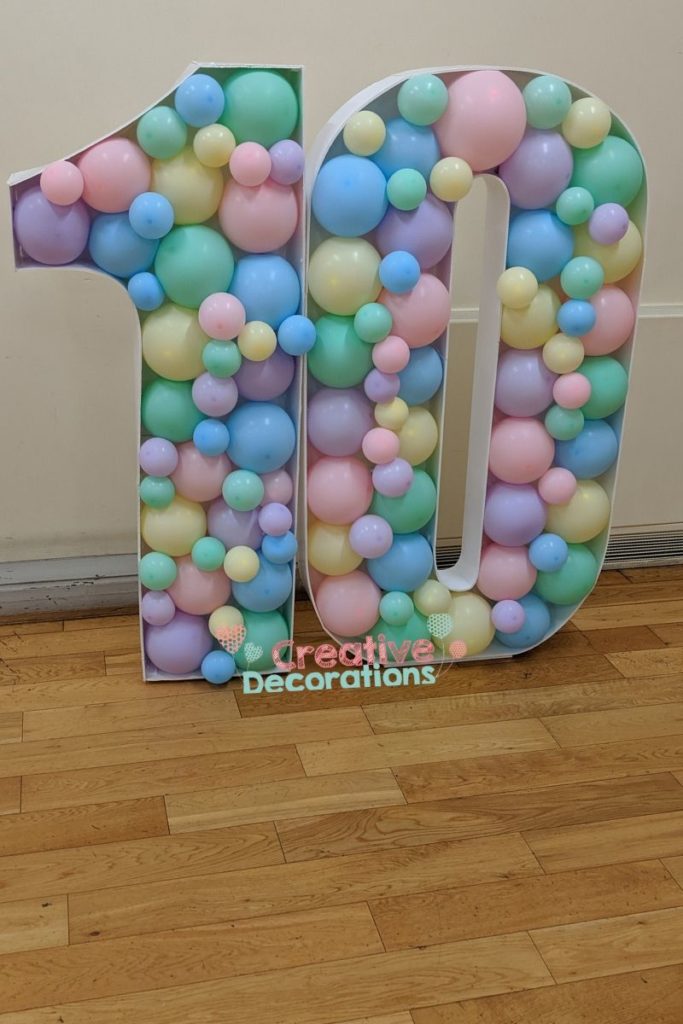 Big number balloon display 