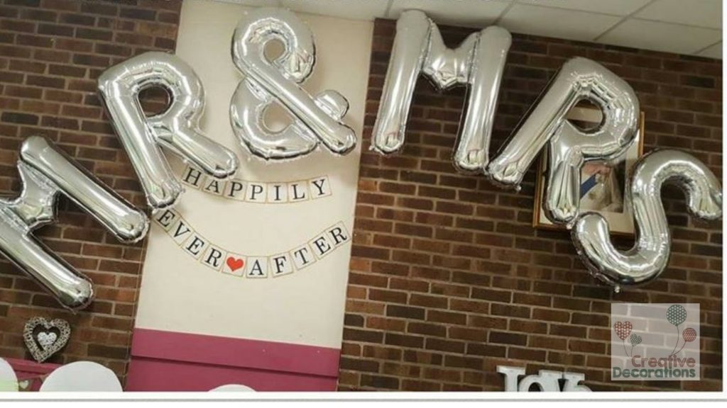 Mr & Mrs Letter Balloons