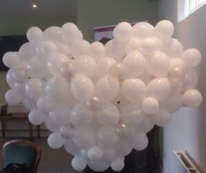 air filled balloon display