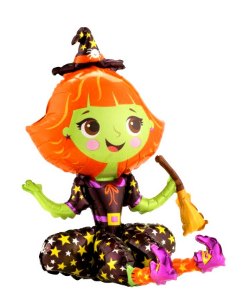 Sitting witch balloon 