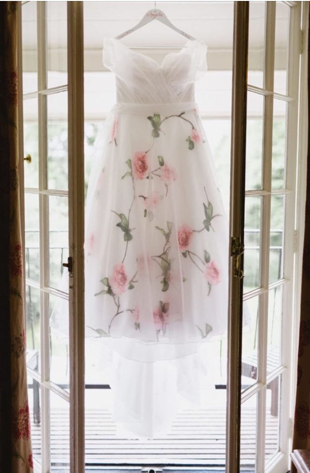pastel wedding dress 