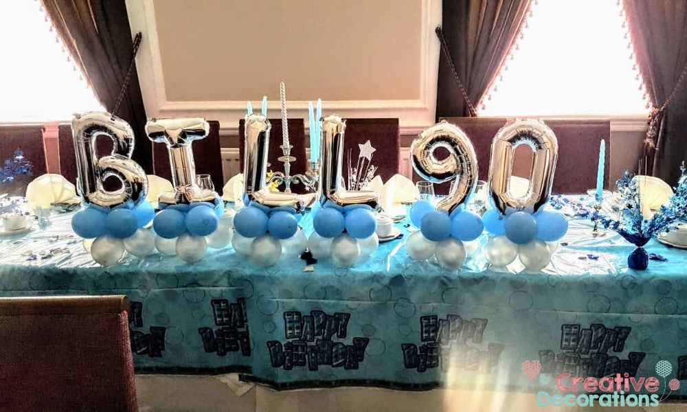 Air filled letter balloons