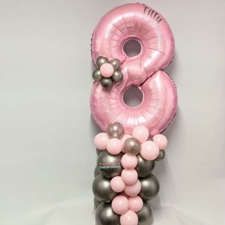 Pastel Pink Single number balloon display