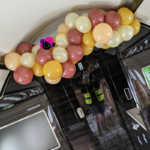 Netural coloured balloon garland
