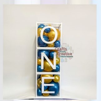 Individual vinyl letters for balloon cubes