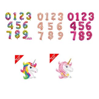 unicorn number balloon display