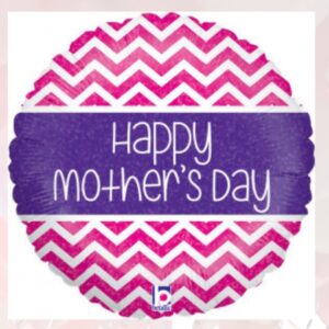 Pink and purple mothers day foil balloon