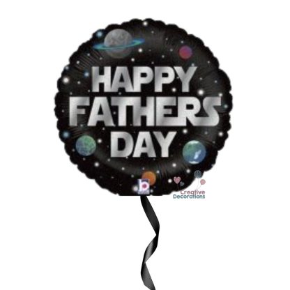 Fathers Day space themed foil balloon