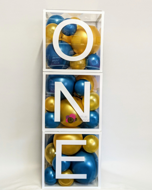 First birthday balloon blocks