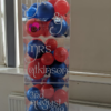 Wedding Balloon Blocks with red and blue balloons