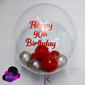 website image - bubble balloon vinyl - On balloon
