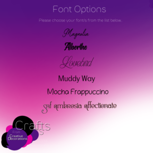 website image - font options