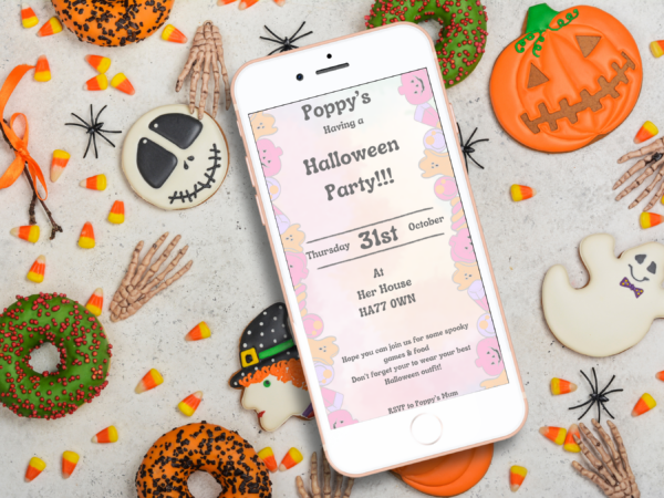 Personalised Pastel Halloween Party Invitation