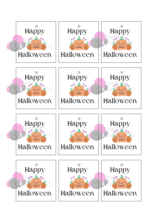 Square Halloween Tags