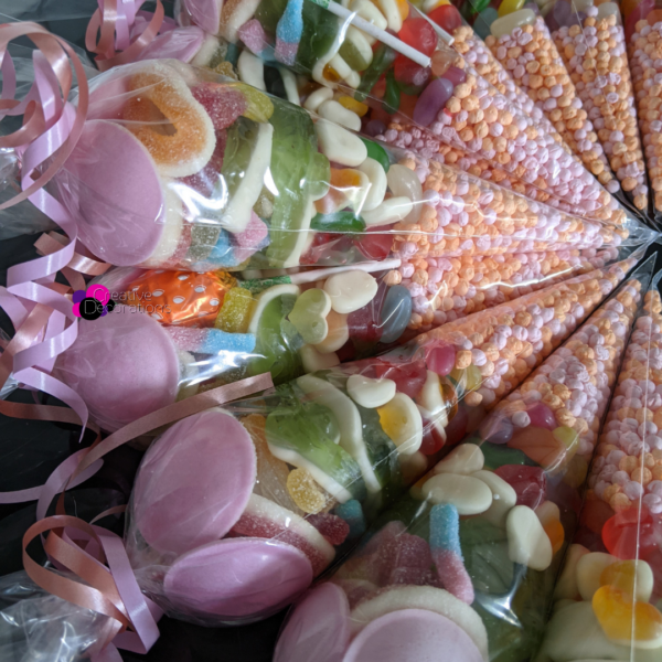 Pink & Orange Sweet Cones - Large Sweet Cones