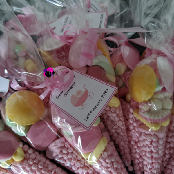 Pink Sweet Cones - Baby Shower Sweet Cones