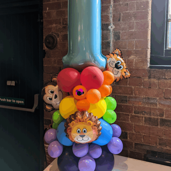 rainbow safari themed number stack Jungle / Safari Themed Number Stack