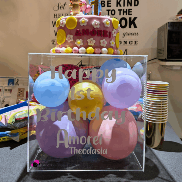 single balloon block - 1st birthday Single Balloon Block