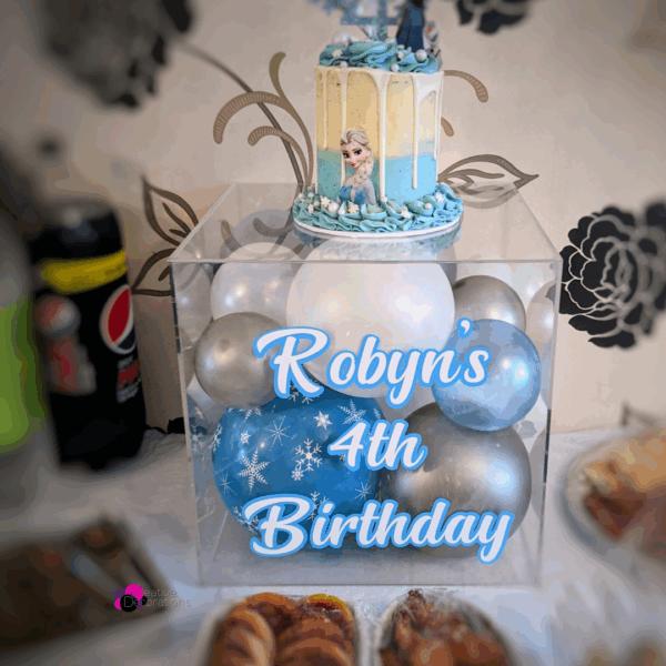 single balloon block - 4th birthday Single Balloon Block